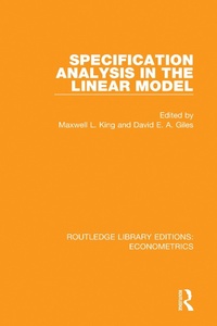 Enlarge image Cover: Specification Analysis in the Linear Model - Routledge