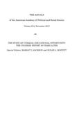 Cover: The Annals of the American Academy of Political and Social Science - SAGE Publications Inc