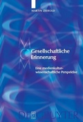 Cover: Gesellschaftliche Erinnerung - De Gruyter
