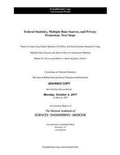 Cover: Federal Statistics, Multiple Data Sources, and Privacy Protection - National Academies Press