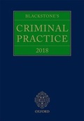 Cover: Blackstone's Criminal Practice 2018 - OUP eBook