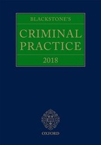 Abbildung von: Blackstone's Criminal Practice 2018 - OUP eBook