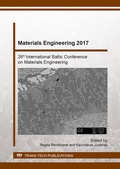 Cover: Materials Engineering 2017 - Trans Tech Publications Ltd