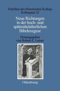 Abbildung von: Neue Richtungen in der hoch- und spätmittelalterlichen Bibelexegese - De Gruyter Oldenbourg