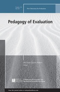 Cover: Pedagogy of Evaluation - Jossey-Bass