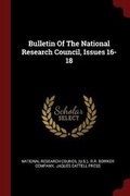 Cover: Bulletin of the National Research Council, Issues 16-18 - Andesite Press