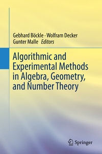 Abbildung von: Algorithmic and Experimental Methods in Algebra, Geometry, and Number Theory - Springer