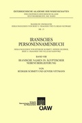 Cover: Iranische Namen in &auml;gyptischer Neben&uuml;berlieferung - Verlag der &ouml;sterreichischen Akademie der Wissenschaften