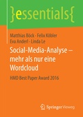 Cover: Social-Media-Analyse - mehr als nur eine Wordcloud - Springer Vieweg