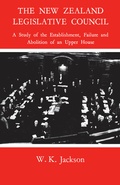 Cover: The New Zealand Legislative Council - University of Toronto Press