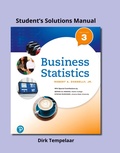 Cover: Student Solutions Manual for Business Statistics - Pearson
