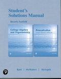 Cover: Student Solutions Manual for College Algebra and Trigonometry and Precalculus - Pearson
