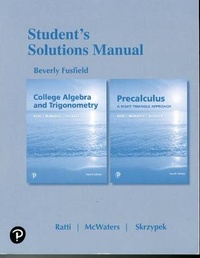Abbildung von: Student Solutions Manual for College Algebra and Trigonometry and Precalculus - Pearson