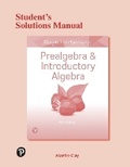 Cover: Student Solutions Manual for Prealgebra & Introductory Algebra - Pearson