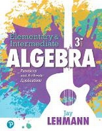 Enlarge image Cover: Elementary & Intermediate Algebra - Pearson