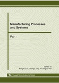 Cover: Manufacturing Processes and Systems - Trans Tech Publications Ltd