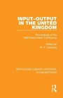 Cover: Input-Output in the United Kingdom - Routledge