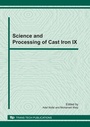 Cover: Science and Processing of Cast Iron IX - Trans Tech Publications Ltd