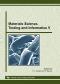 Cover: Materials Science, Testing and Informatics V - Trans Tech Publications Ltd