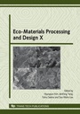 Cover: Eco-Materials Processing and Design X - Trans Tech Publications Ltd
