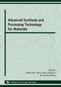 Cover: Advanced Synthesis and Processing Technology for Materials - Trans Tech Publications Ltd