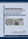 Cover: Materials Research - Trans Tech Publications Ltd