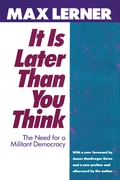 Cover: It is Later Than You Think - Transaction Publishers