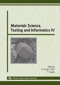 Enlarge image Cover: Materials Science, Testing and Informatics IV - Trans Tech Publications Ltd