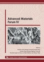 Cover: Advanced Materials Forum IV - Trans Tech Publications Ltd