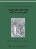 Cover: Advanced Materials and Technologies - Trans Tech Publications Ltd