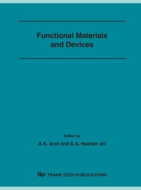 Enlarge image Cover: Functional Materials and Devices - Trans Tech Publications Ltd