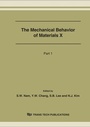 Cover: The Mechanical Behavior of Materials X - Trans Tech Publications Ltd