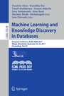 Cover: Machine Learning and Knowledge Discovery in Databases - Springer
