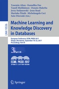 Cover: Machine Learning and Knowledge Discovery in Databases - Springer
