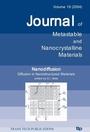 Cover: Nanodiffusion - Trans Tech Publications Ltd