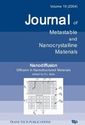 Cover: Nanodiffusion - Trans Tech Publications Ltd