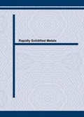 Cover: Rapidly Solidified Metals - Trans Tech Publications Ltd