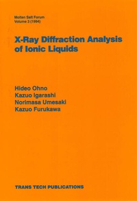 Enlarge image Cover: X-Ray Diffraction Analysis of Ionic Liquids - Trans Tech Publications Ltd
