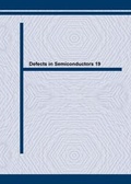 Cover: Defects in Semiconductors 19 - Trans Tech Publications Ltd