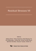 Cover: Residual Stresses VII - Trans Tech Publications Ltd