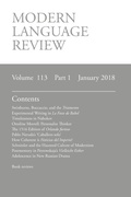 Cover: Modern Language Review (113 - Modern Humanities Research Association