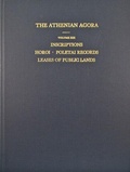 Cover: Inscriptions - American School of Classical Studies at Athens