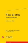 Cover: Vices de Style Et Defauts Esthetiques - Classiques Garnier