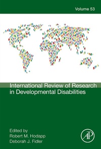 Enlarge image Cover: International Review of Research in Developmental Disabilities - Academic Press