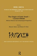 Cover: The Origin of Early Israel-Current Debate - Routledge