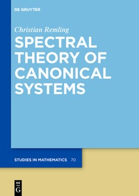 Abbildung von: Spectral Theory of Canonical Systems - De Gruyter