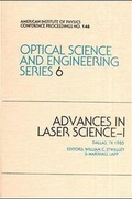 Cover: Advances in Laser Science I 1985 - American Institute of Physics