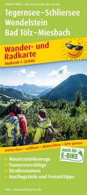 Abbildung von: Tegernsee - Schliersee, Wendelstein, Bad Tölz - Miesbach - Freytag-Berndt und ARTARIA