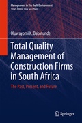 Cover: Total Quality Management of Construction Firms in South Africa - Springer