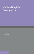 Cover: Medieval English Conveyances - Cambridge University Press
